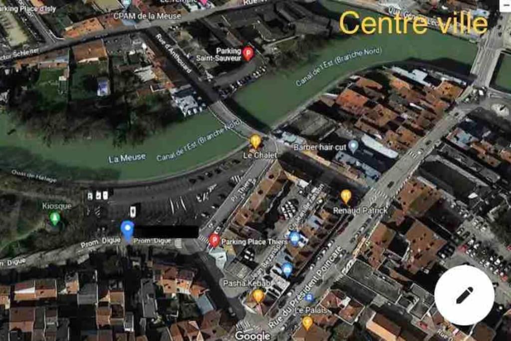 Апартаменти Le Petit Kiosque - Terrasse Parking & Local Velo Верден-сюр-Мез Екстер'єр фото